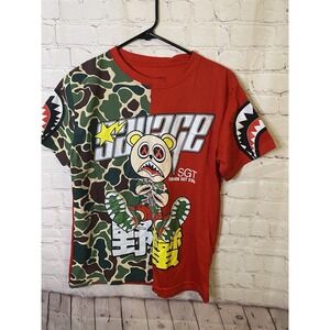 Kids‎ Size Large Camo Zombie Panda Short Sleeve T-Shirt